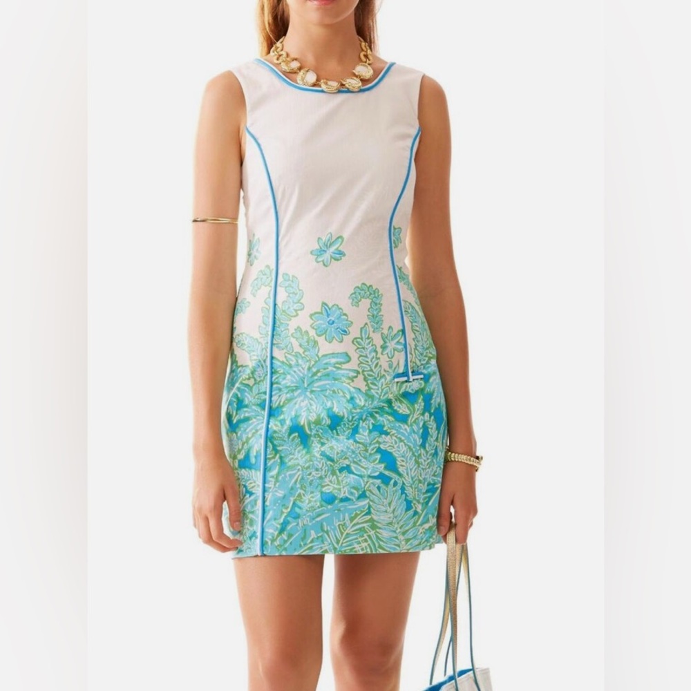 Lilly Pulitzer White Palm Party Carlow Shift Mini Dress 2